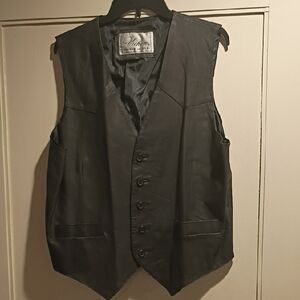Black Leather Vest